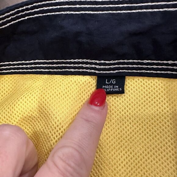 Lot 2 TOMMY HILFIGER mens Y2K yellow Green TOMMY FLAG Swim Trunks Shorts Large - Picture 10 of 12